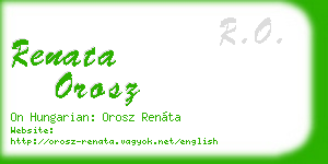 renata orosz business card